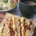 リラシャン's cooksnap of when they made ☆★お好み焼き気分なトースト★☆.