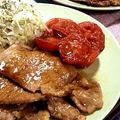 チッチキちぃ's cooksnap of when they made 焼きトマトで♡豚ロースのバター醤油ソテー.