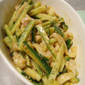 かずぼーん's cooksnap of when they made 鶏皮ときゅうりのゴマあえ.