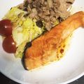 ミルクガラス's cooksnap of when they made 北海道食材満載、鮭のレモンバター醤油焼き.