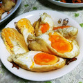 Jyohana's cooksnap of when they made ヤマキの白だしで巾着たまご.