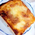 ♪朋♪'s cooksnap of when they made ハチミツときな粉のトースト.