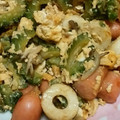 がた子's cooksnap of when they made めんつゆで簡単！ゴーヤとしめじの卵炒め.