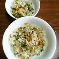 はるほにょ☆'s cooksnap of when they made ニンジン葉とツナ缶で炊き込み御飯.