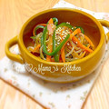 YUH♡ママ's cooksnap of when they made ピーマンと人参で♪白滝中華炒め.