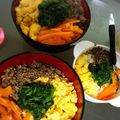 杏仁꙳'s cooksnap of when they made 4色そぼろ丼.