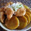 ayureo's cooksnap of when they made 酸っぱ甘～い✿鶏肉＆薩摩芋煮込み.