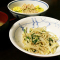 kikikko's cooksnap of when they made もやしと生青梗菜のゴマみそ和え.