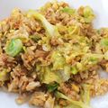 クックH2VT2D☆'s cooksnap of when they made キャベツと鮭のガーリック炒飯.
