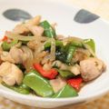 ニコニコ笑顔's cooksnap of when they made 鶏ひき肉と野菜のタイ風バジル炒め.