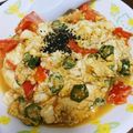 cana226's cooksnap of when they made 豆腐とトマトの卵炒め.