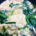 888kawa's cooksnap of when they made ほうれん草とふんわり卵の中華スープ.