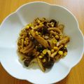 ゆず☆ななみ's cooksnap of when they made きのこ＆コーン焼きそば風味焼き.