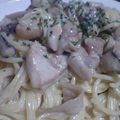 ぐー子's cooksnap of when they made きのことチキンのクリームスパゲッティ.