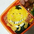 きよ子☆'s cooksnap of when they made 殺せんせー 簡単オムライス キャラ弁.