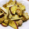 よちりん's cooksnap of when they made 鶏肉とさつま芋のカレーオイスター炒め.
