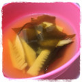 Omochiii★'s cooksnap of when they made 超簡単　旬のわかめと竹の子のお吸い物.