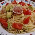 Ocean_ray's cooksnap of when they made 生ハムとアボカドの冷製パスタ.