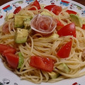 Ocean_ray's cooksnap of when they made 生ハムとアボカドの冷製パスタ.