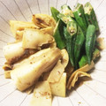 かにこ♪'s cooksnap of when they made 新筍とオクラの煮物.