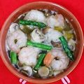 ３ｍのねこじゃらし's cooksnap of when they made エビとマッシュルームの絶品アヒージョ♪.