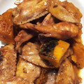 samaco's cooksnap of when they made 鶏の手羽先とかぼちゃの甘辛煮.