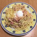 アルモンタン's cooksnap of when they made カルボナーラ風温玉スパ.