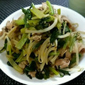 4double5's cooksnap of when they made 超簡単　豚バラともやしと小松菜肉炒め　.