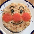 oAaaaaAo's cooksnap of when they made 3色アンパンマンケーキ寿司でひなまつり.