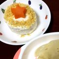 ねむリひめ's cooksnap of when they made ＊離乳食＊1歳誕生日の豆腐ケーキ.