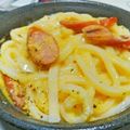 Lexell's cooksnap of when they made 超簡単！カレボナーラうどん.