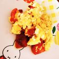 Nat728's cooksnap of when they made トマトと卵の炒め物.