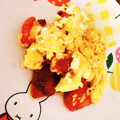 Nat728's cooksnap of when they made トマトと卵の炒め物.