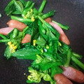 ふぁんたにゃん's cooksnap of when they made 菜の花とウインナーの油炒め☆簡単☆.