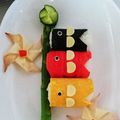 ｋｉｎａｒｉｍａｍａ's cooksnap of when they made 風車チックな魚肉ソーセージ＆きゅうり☆*.