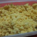 藍川咲's cooksnap of when they made 糖質オフ主食 レンチン連打で 卵おから.