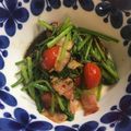 もぐとっぽ's cooksnap of when they made サラダほうれん草とHOTトマトのサラダ.