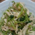 チョウロウ's cooksnap of when they made 三つ葉と鶏むね肉の辛子醤油和え.