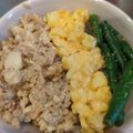 あゆたっくん's cooksnap of when they made お豆腐そぼろでヘルシー三色丼♡.