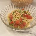komugiko4's cooksnap of when they made トマトとアボカドの冷製パスタ.