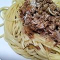 yikar1's cooksnap of when they made 秘密はマヨ！シンプル納豆パスタ.
