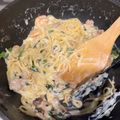 たてえり。's cooksnap of when they made 【時短】ワンパンパスタ　(クリーム).
