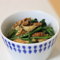 ぽっぽぺぺ's cooksnap of when they made 蕪の葉と竹輪のゴマ和え.