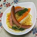 くるくるきらり☆'s cooksnap of when they made ジョンソンヴィルのスティックベジパスタ.