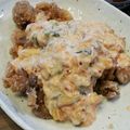 ﾅｵﾌﾟ's cooksnap of when they made 豚こまカリカリ揚げ・キムチチーズのソース.