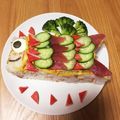ずたまま's cooksnap of when they made 牛乳パックで鯉のぼりの押し寿司.