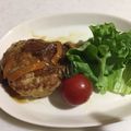 tosan37's cooksnap of when they made きのこ餡かけ豆腐ハンバーグ.