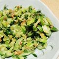 メダカの赤ちゃん's cooksnap of when they made ネギの青い部分＆キュウリで♪梅ナムル♪.