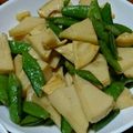 稲沢ゆり's cooksnap of when they made 筍とスナップエンドウのきんぴら.