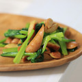 ぽっぽぺぺ's cooksnap of when they made 小松菜と魚ニソのマヨカレー炒め.